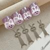 4pcs Cute Rabbit Bear Shaped Cat Eye Nail Magnet Stick Fold Eared Rabbit Effects Iron Piece Magnet Stick Gel Polish Magnet Tools