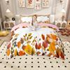 Homewish Watercolor Pumpkin Duvet Cover Set, Hello Fall Bedding Set, Thanksgiving Day Comforter Cover Set