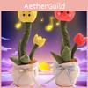 Singing Plush Flower Toy With Dancing Talking Repeating Tulip Multifunctional
