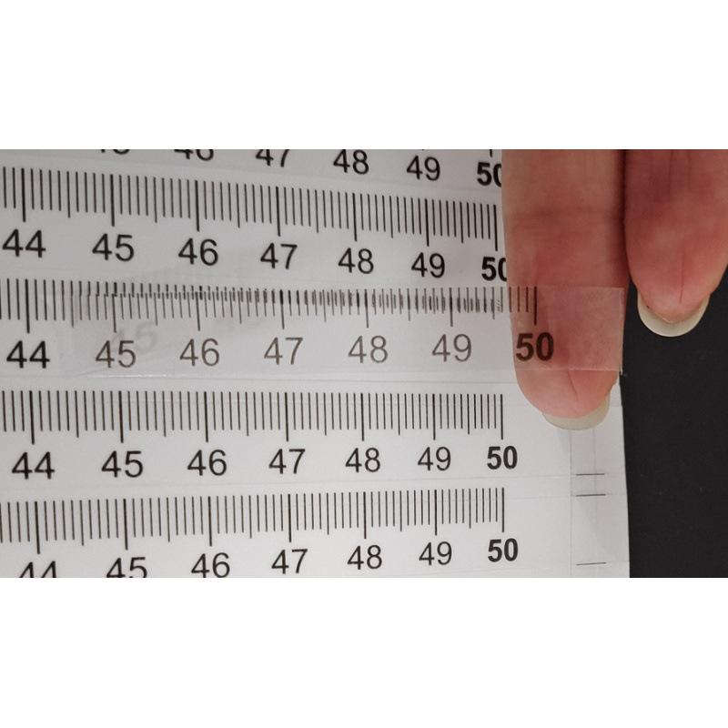Waterproof Self-Adhesive Scale Ruler Sticker - Midpoint Measurement Marker.