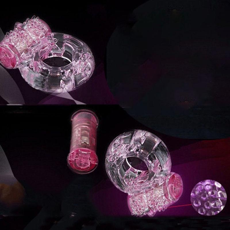 2PCS Adult Sex Game Toys Vibrating Delay Ring Vibrator Fine Tight Delay Lasting Lock Loop Crystal Vibration Sex Toys