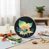 Ocean Scenery DIY Stamped Embroidery Stitches Practice Kit 30x30cm Embroidery Starter Kit with 20cm Embroidery Hoop for Adults