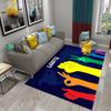Pride Rainbow Carpet LGBT Themed Rug Colorful Love Heart Print Area Rugs for Adult Yoga Mats Living Room Black Flat Mat Doormat