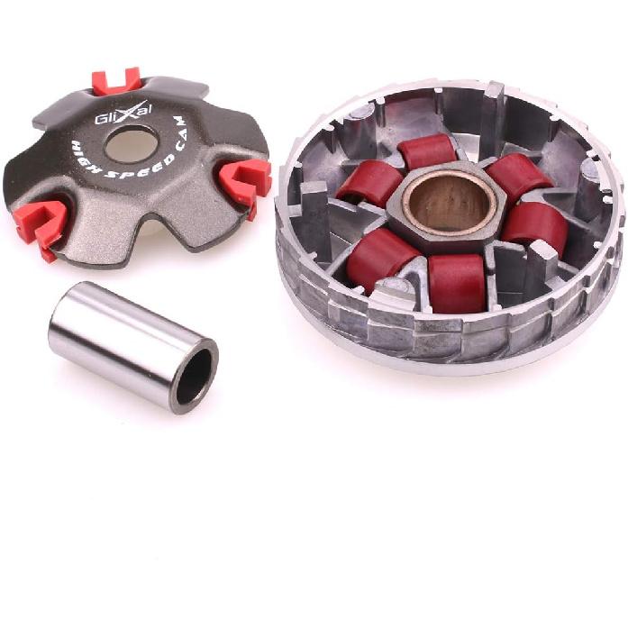 Glixal ATKS-041 High Performance Racing Variator Kit With 6.5 Gram Roller Weights For Chinese Scooter Moped ATV 4-Stroke GY6 50Cc 80Cc 100Cc 139QMB