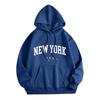 New York Letter Printrd Streetwear Sweatshirt For Men Fashion Oversized Clothing Personality Soft Letter Print Casual Hoodies