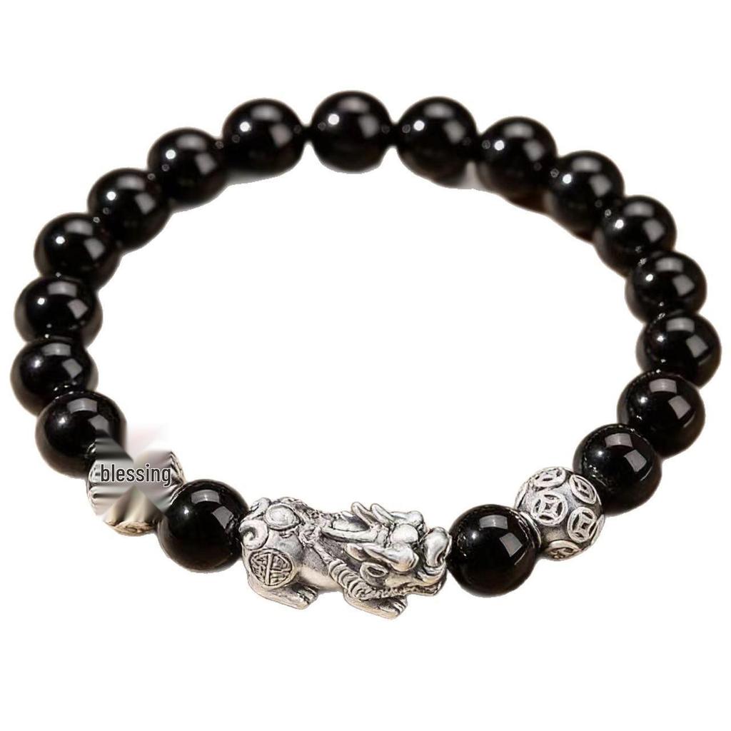Pixiu Black Obsidian Bracelet: Retro, Trendy, and Versatile High-End Jewelry for Women