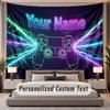 Spielcontroller (121) Thema Individueller Wandteppich Personalisierter Benutzerdefinierter Name Text Wandbehang Teppich Heimdekoration Hintergrundtuch
