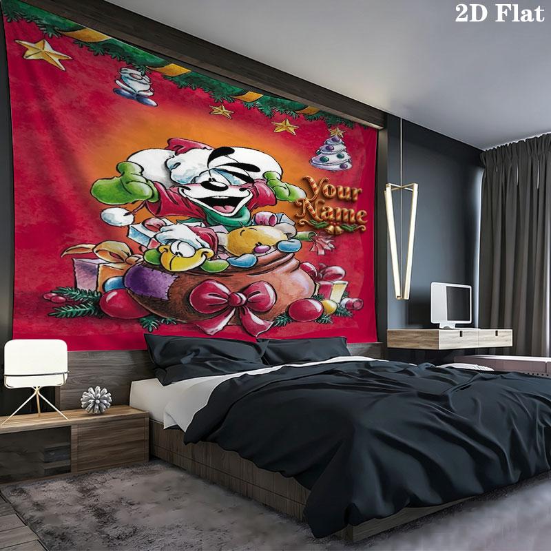 Diddl Custom Name Wall Tapestry Aesthetic Wall Hanging Printed Fabric Blanket Decorative Tapestries for Bedroom Living Room Home Decor