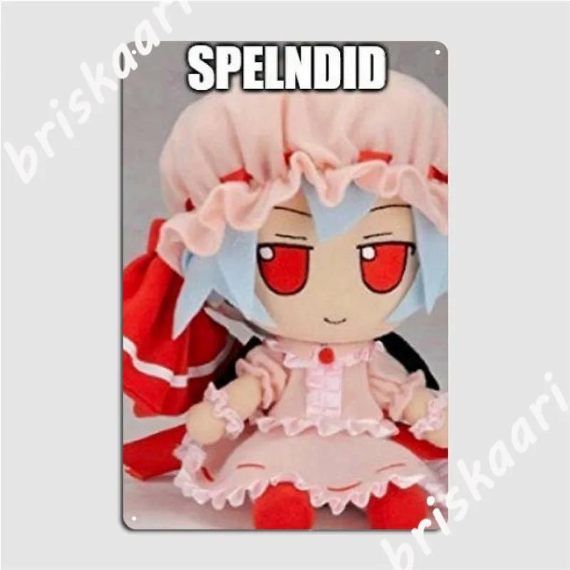 Touhou Fumo Remilia Scarlet Metal Plaque Decoration Design Cinema Pub Garage Tin Sign Poster 20X30CM