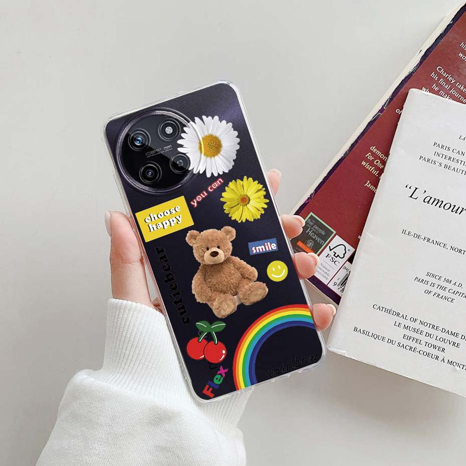 For Realme 11 4G Case Cute Fashion Patterns Clear Silicone Soft TPU Phone Back Cover For Realme 11 Realme11 4G 2023 Funda Bumper