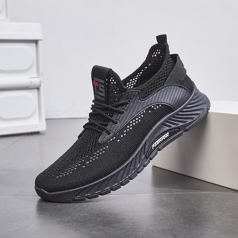 Men's casual shoes hollow breathable mesh cloth shoes soft sole light sports shoes cloth shoes medium men's shoes