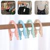 4 Colors Travel Hangers Set 4/8Pcs Folding Clothes Hangers Portable Plastic Clothes Hanger Set Multi-functional Hanging Rack
