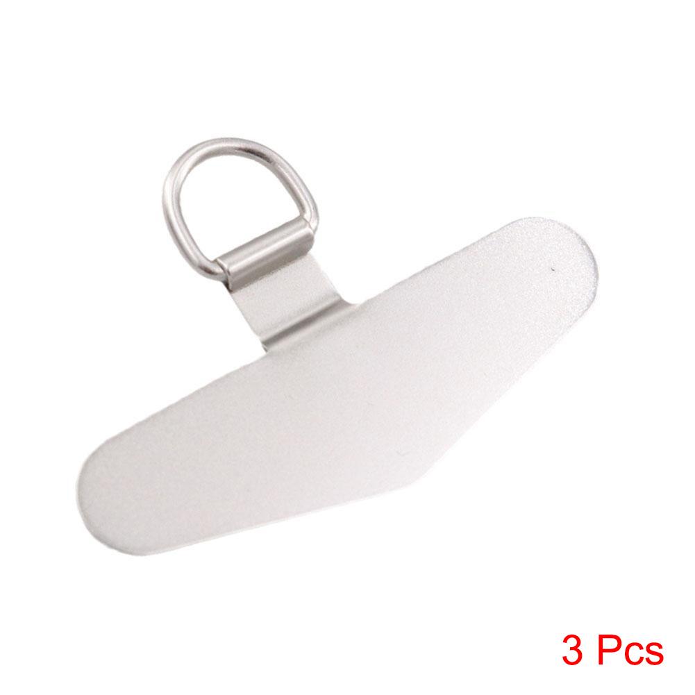 Ultra-thin Sturdy Metal Cellphone Hanging Strap Gasket Replacement Stainless Steel Mobile Phone Lanyard Tether Tabs Patch Clips