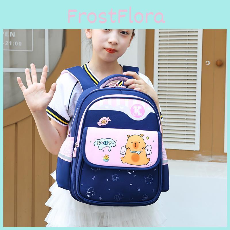 Cartoon Capybara Kids Lightweight Kindergarten Backpack For Student School Days