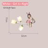 Girl Rabbit Wall Lamps Children's Room Wall Light for Bedroom Bedside Hallway Lighting G4 LED Flower Decorative Night Lamps