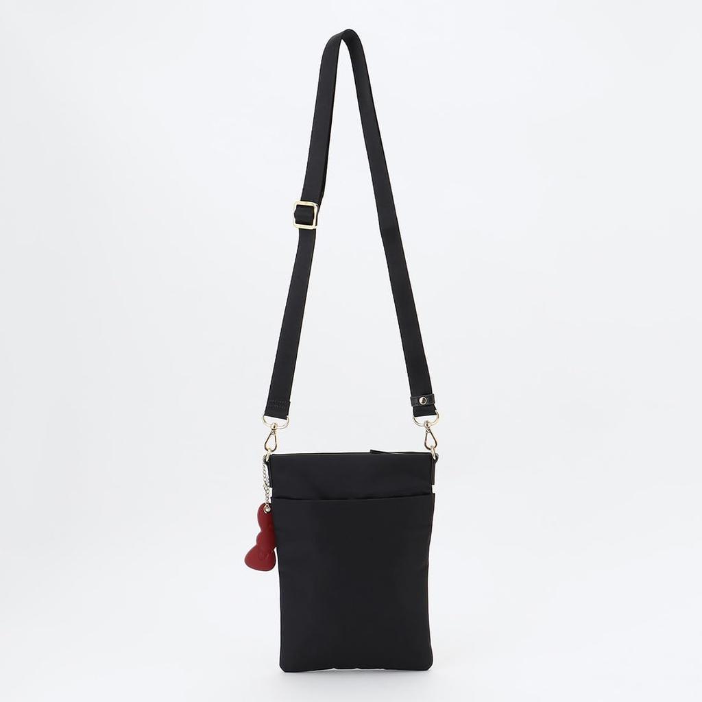 HELLO KITTY Square Pochette with Ribbon Charm B008201 Greige [Labagerie] (26)
