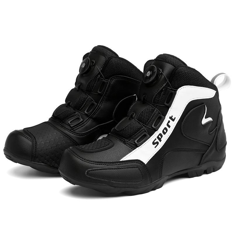 Motorcycle riding shoes Men's locomotive racing riding boots Women's heightening platform short boots Anti-drop in winter