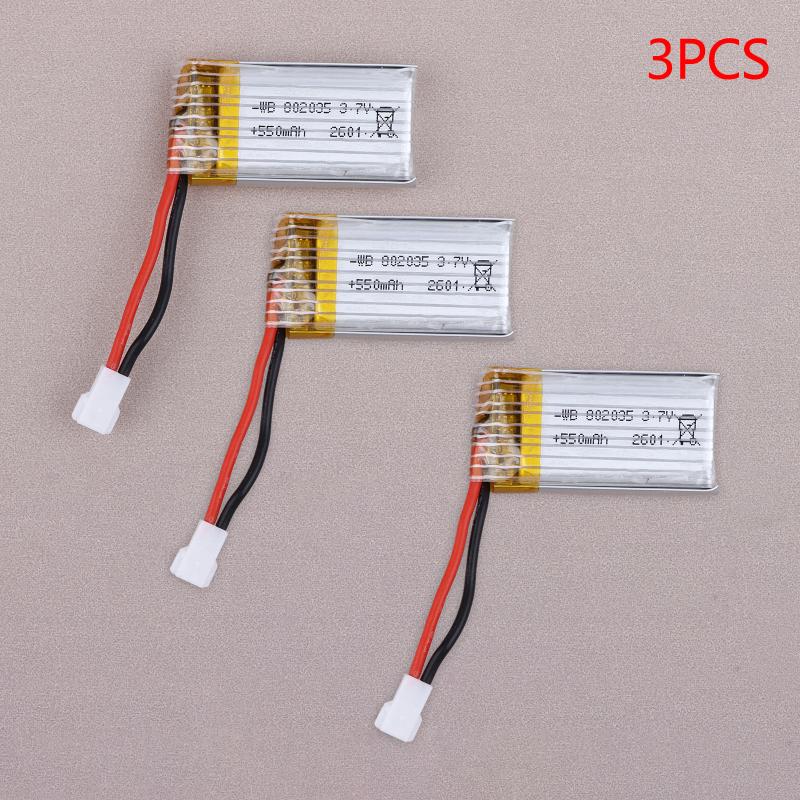 Rechargeable 3.7V Lipo Battery 550mAh 802035 High Performance for Quadcopter Drone RC Airplane
