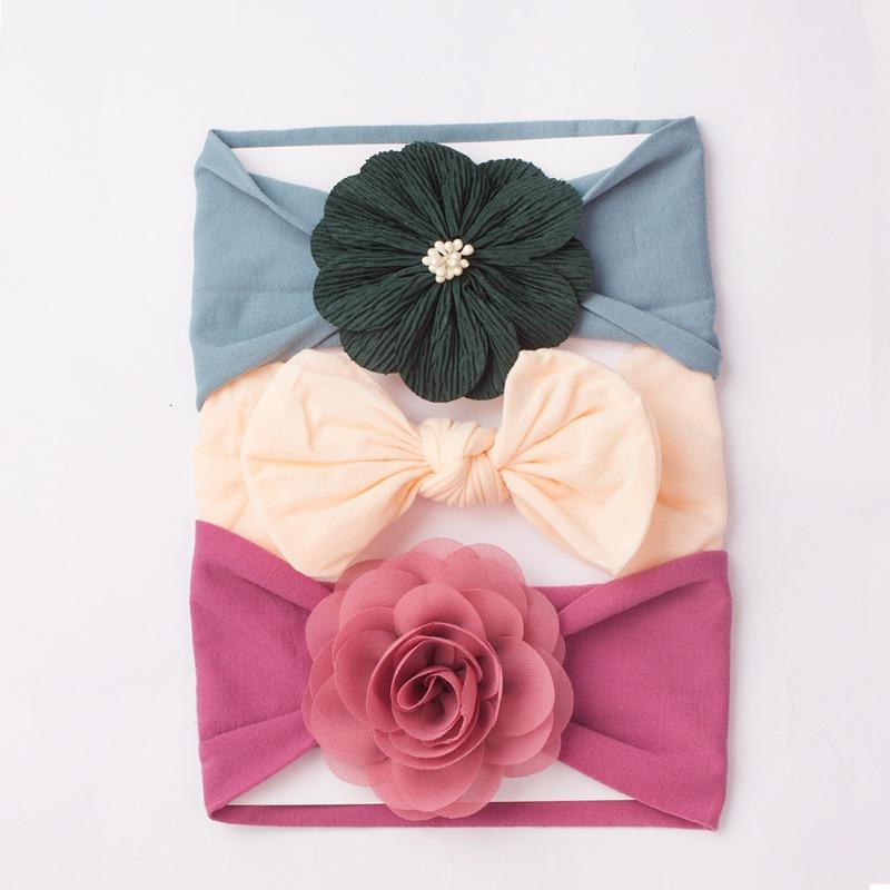 Cute Baby Headband Combination, Comfortable Soft Flower Baby Headscarf, Children's Accessories