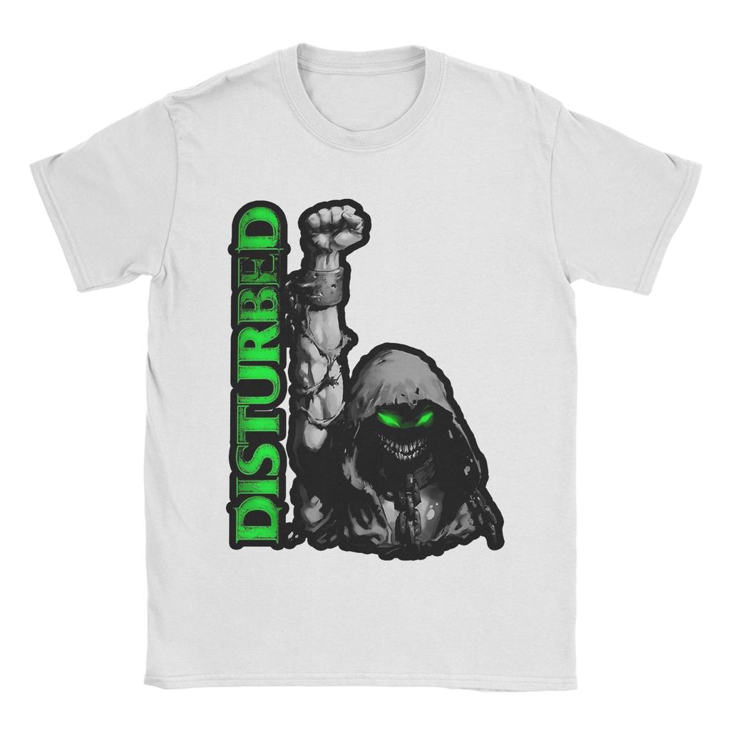 Men Warrior In Spirit Disturbed Band T Shirt Pure Cotton Tops Novelty Short Sleeve Round Neck Tee Shirt Plus Size T-Shirt