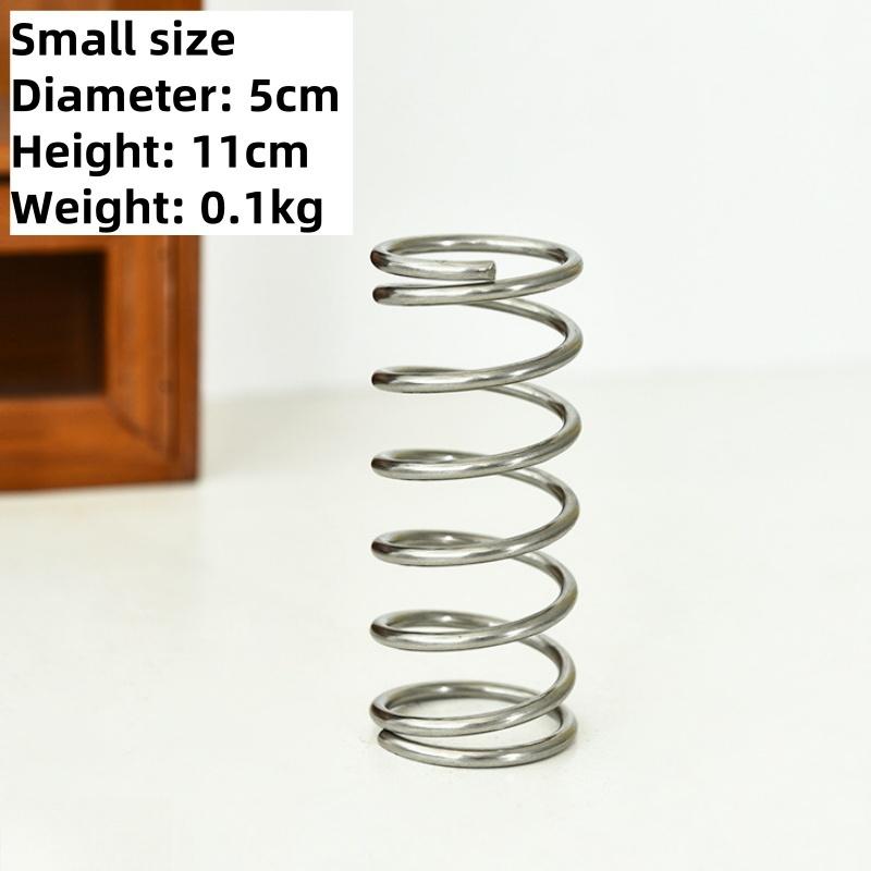 

Stainless Steel Toothbrush Holder Hollowed Out Spring Toothpaste Rack Makeup Brush Pen Storage Organizer Home Bathroom Accessory
