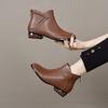 Short Boots Leather Boots Flat Cotton Boots