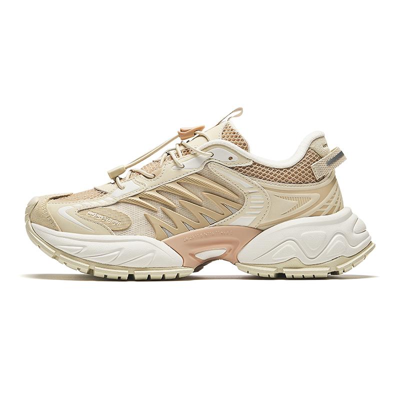 Anta Star Moon 2 Retro Versatile Non-Slip Wear-Resistant Low-Top Dad Shoes Women Sneaker Beige 922438811-3 36