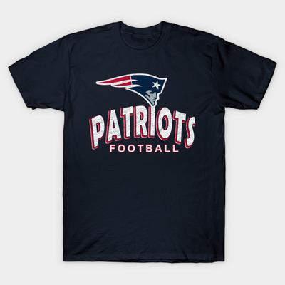Pánské černé tričko s potiskem Retro Patriots Fotbalový potisk na přenosovém papíře bez ořezu Bavlněné tričko