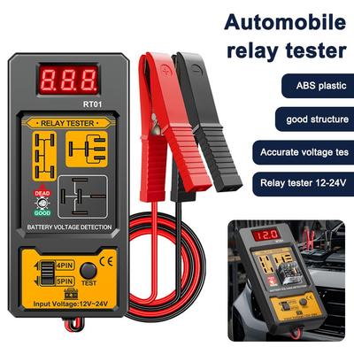 Automobile Relay Tester 12-24V Battery Voltage Tester Multi-function Test Interface Four Foot Five Precision Voltage Relay