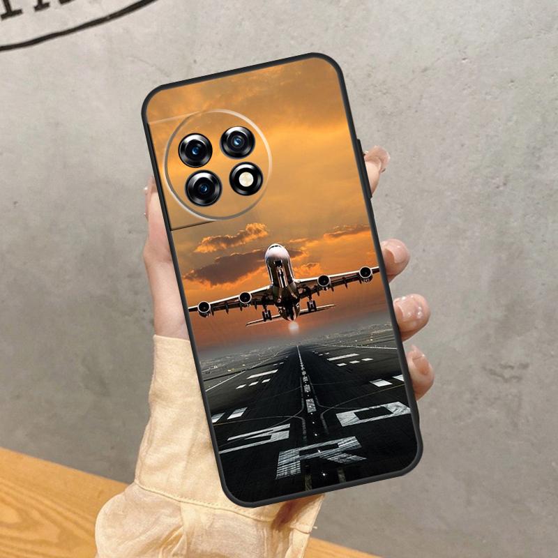 Airplane Plane Aircraft Case For OnePlus 15R 13T 13R 13 12 12R 11 10 9 Pro 10T 8T Nord 5 CE 2 3 4 Lite N20 N30 Cover