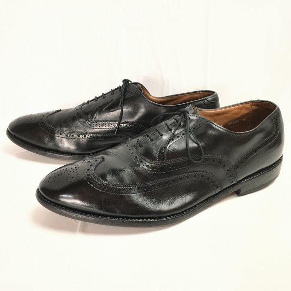 Allen Edmonds Chester USA Made Full Brogue Wingtip Shoes Black Size 11D / 28.5-29.0cm(USED)