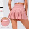 Spring and Summer Exercise Skort Women's Badminton Tennis Gym Yoga Running Skirt Quick-Drying Breathable Pleated Skirt