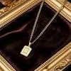 1pc Cuban Chain Necklace Suitable for Men & Women, Thick A-Tag Pendant Collarbone Chain with Lobster Clasp
