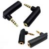 Male To Female Audio Stereo Plug 3.5mm 3/4Pole Headphone Adapter Right Angle Adapter