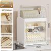 Kitchen Bowl & Chopstick Storage Rack with Lid for Tableware and Dish Draining