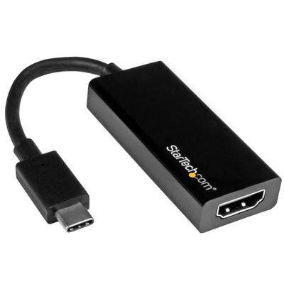 StarTech.com USB-C To HDMI Video Adapter - M / F - Ultra HD 4K - Black