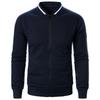 Men's Plaid Zip-Up Stand Collar Cardigan Sweatshirt Jacket