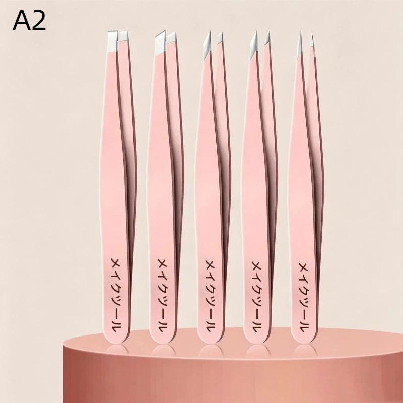 4Pcs Eyebrow Hair Removal Tweezers Set Rust-proof Stainless Steel Splinter Tool Ideal Gift for Women Beauty Lovers