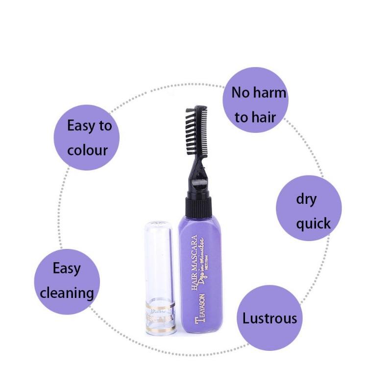 13 couleurs de couleur de cheveux unique teinture pour cheveux temporaire Non toxique bricolage couleur de cheveux Mascara colorant crème Pigments