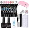 Gel-Nagellack-Set mit UV-Licht Starter-Set 3 Farben Gel-Nagellack-Set Schnelle Nagelverlängerung Gel-Builder