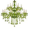 Mage Luxury Green Crystal Chandelier Wedding Hall Bedroom Candle Chandelier Hotel Restaurant Coffee Shop Bar E14 Home Decoration