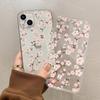 Gentle Pink Small Floral Apple 13 Mobile Phone Case Ip15promax New 14 Literary 13 Pro Anti-drop Protective Case X