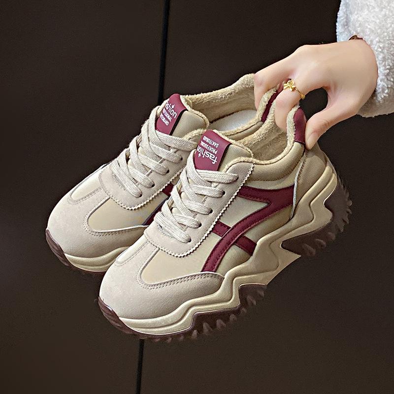 Korean version of the new dad shoes women's 2025 winter student sports running shoes casual shoes platform height increase JC8826-1