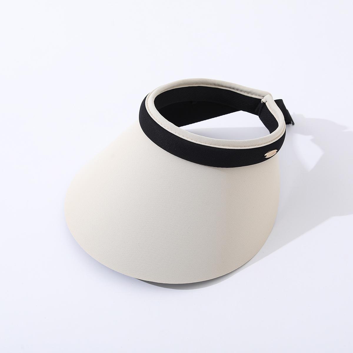 

Fashionable patchwork side-seam logo open-top hat for outdoor use, breathable and sun-protective. Suitable for summer. One Size