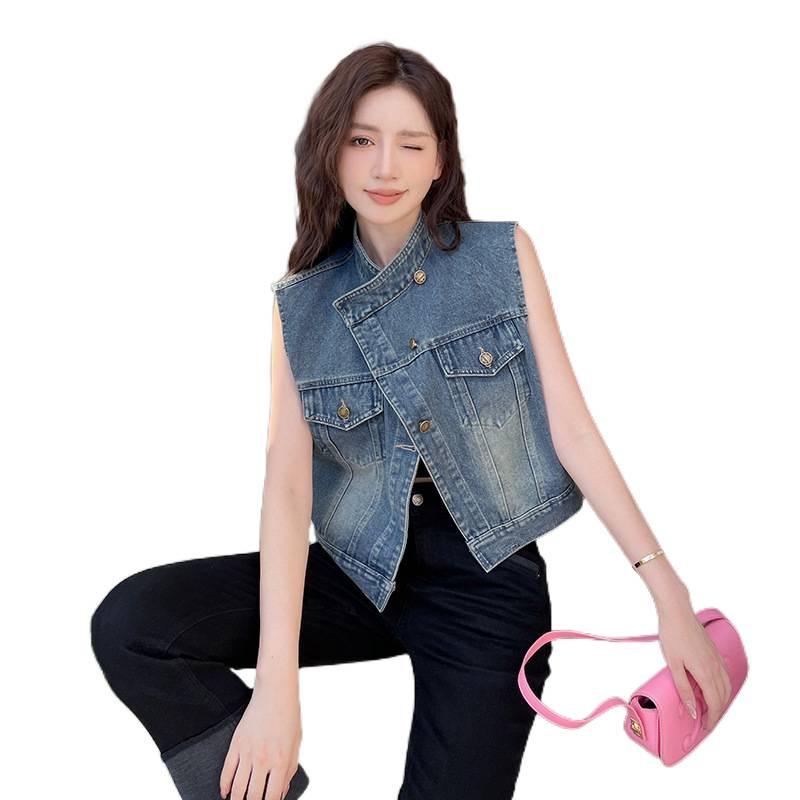 Women's Early Autumn Soft Denim Vest Jacket - Versatile and Skin-Friendly