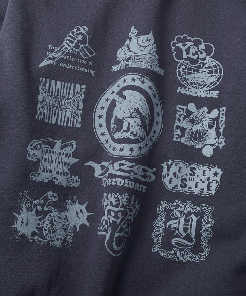 YESEYESEE Y.E.S Combine Sweatshirt Light Navy