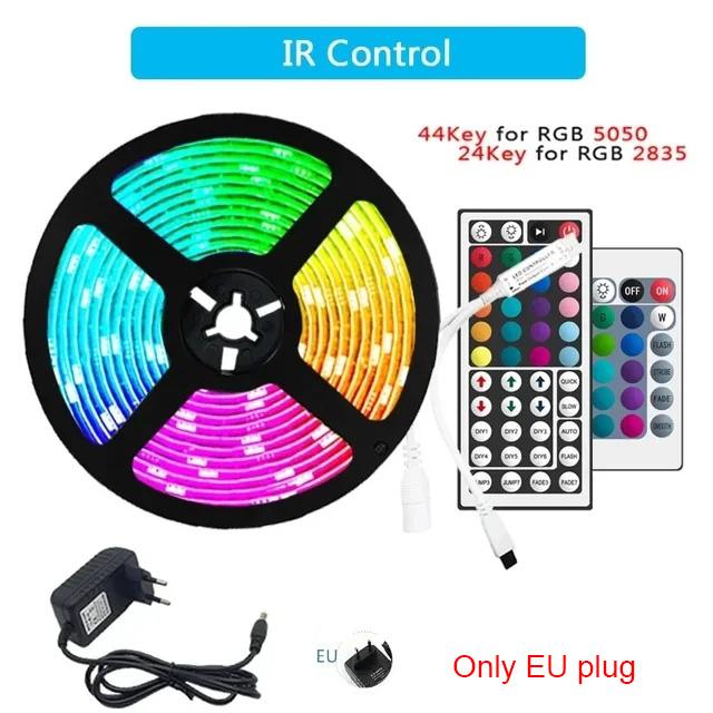 RGB LED Strip Light Tuya WiFi Control LED Light DC 12V 5050 Music Sync Color Change Ribbon Lamp Tape Room Decoration Lighting