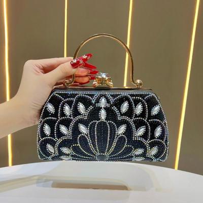 Handbag, Diamond-encrusted Banquet Clutch, Evening Dress Bag, Rhinestone Crossbody Bag