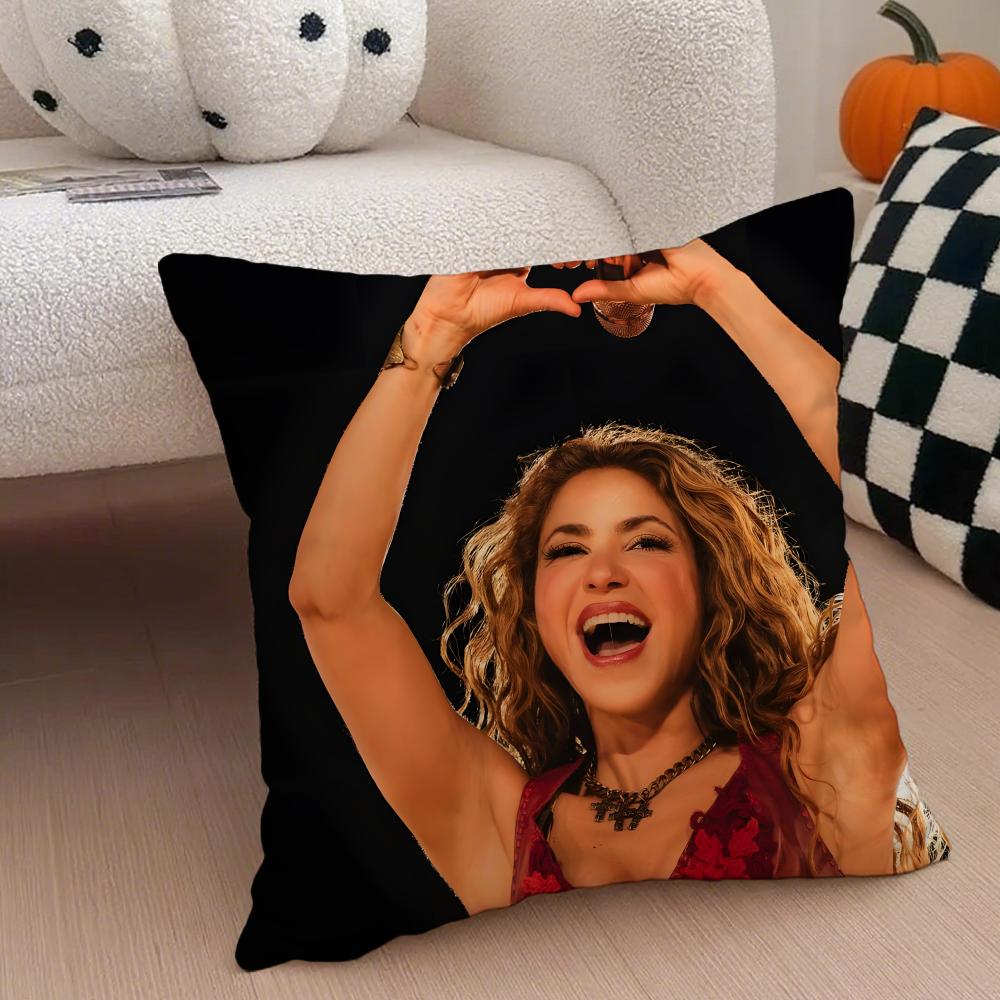 Popsinger SShakiras Cushion Cover Throw Pillow Cover Hidden Button Durable Polyester Chair Cushion
