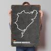 Nrburgring Nordschleife Map Poster Racing Circuits Metal Sign Retro Customizable F Tracks Plaques for Home Room Decoration